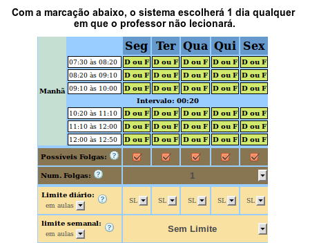 programa horário escolar - folgas móveis dos professores